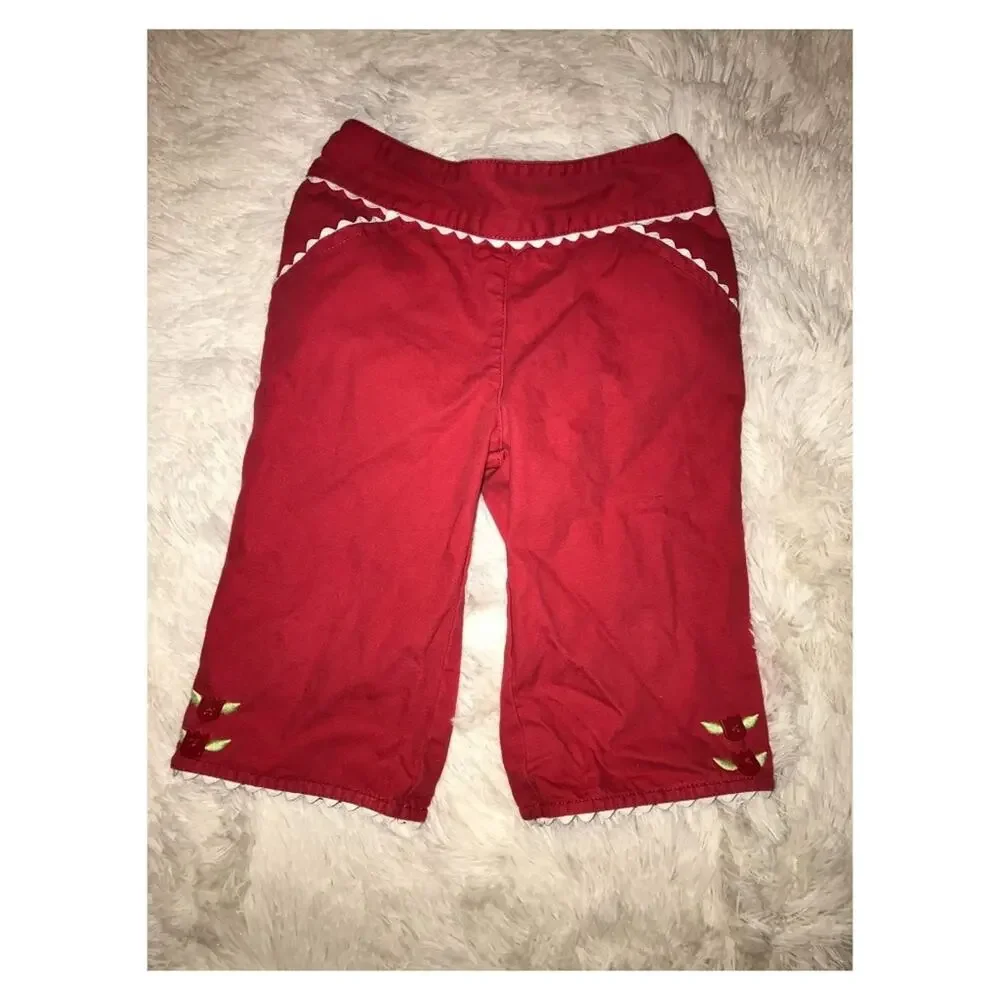 Gymboree Holland Days Red Ric Rac Tulip Capri Pant Size 2T
